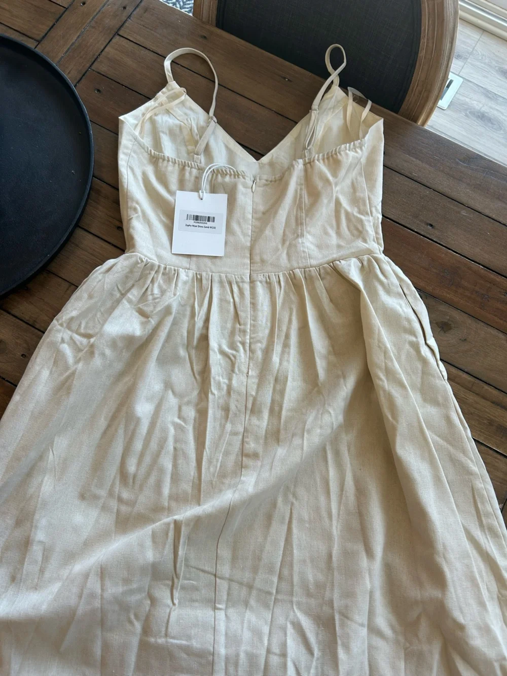 NWT Seven Wonders Zephy Linen Maxi Dress Sand Beige M - Picture 13 of 16